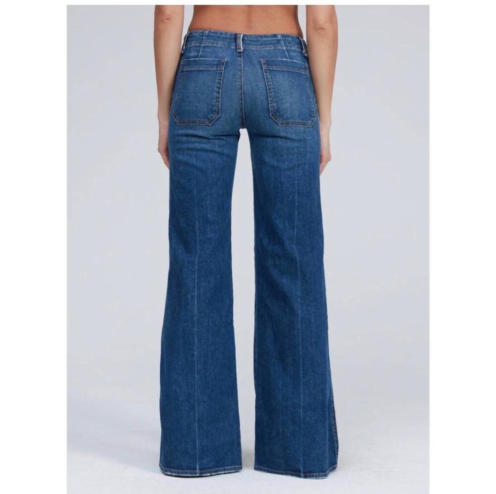 ASKK NY Boma Jean Wide Leg Jeans Size 25 Blue Cotton PU - Picture 3 of 7